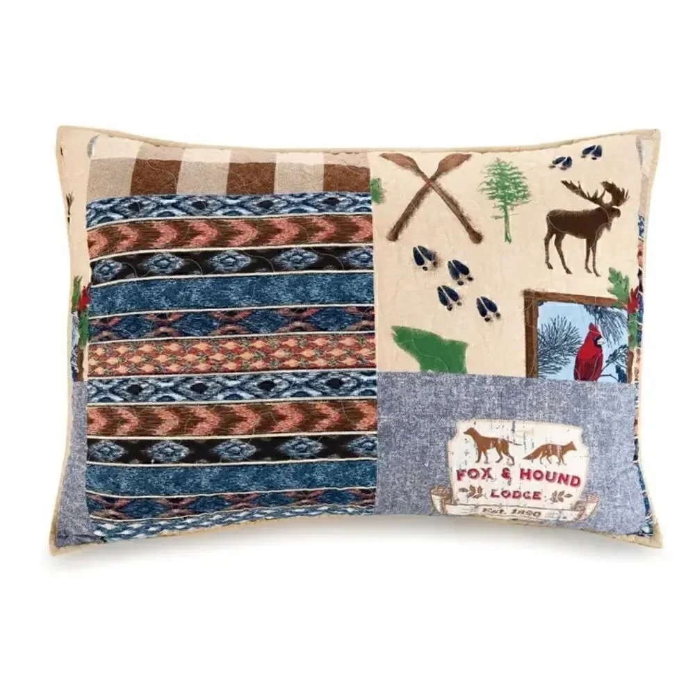 NEW! Wilderness Lodge 100% Cotton KING Quilt Set Cabin Wander Camping Moose Bear